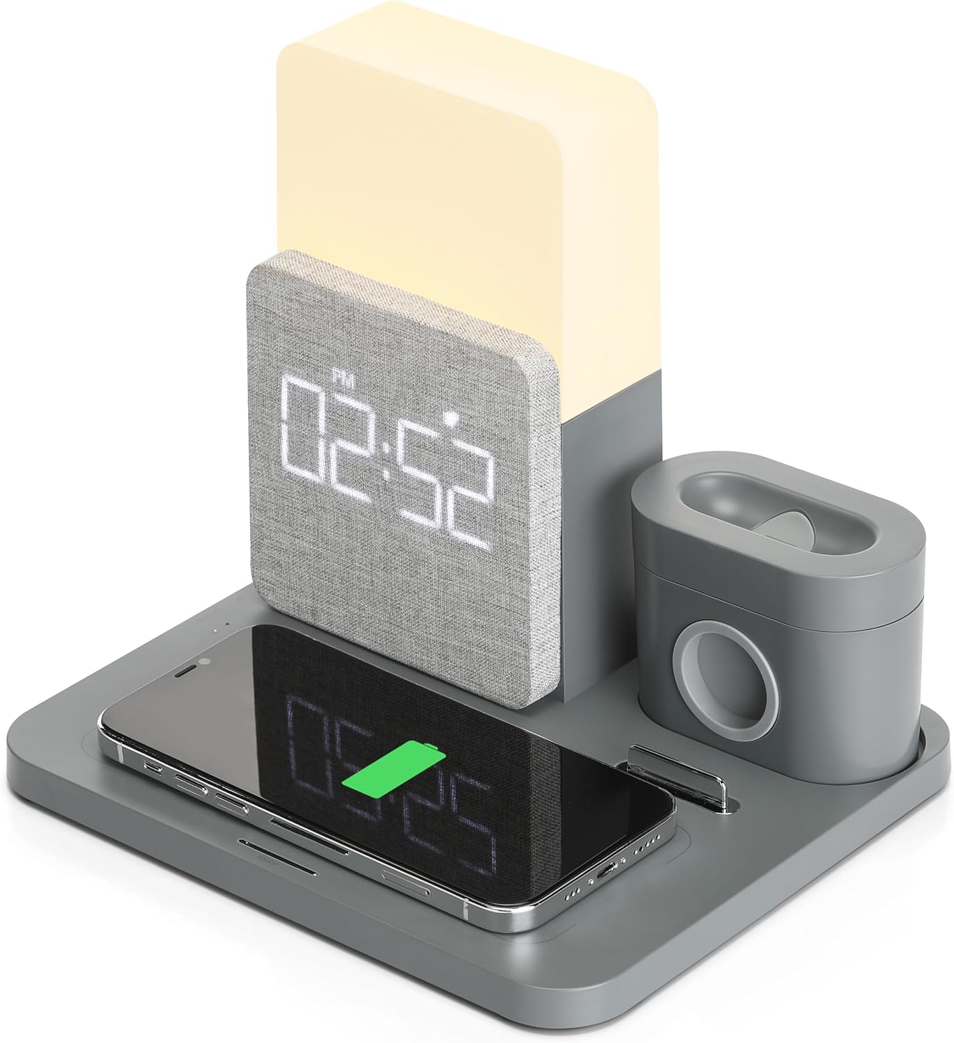 Rumi 6-in-1 Charging Station w/ Alarm Clock, Wireless Charger, 2 Pack