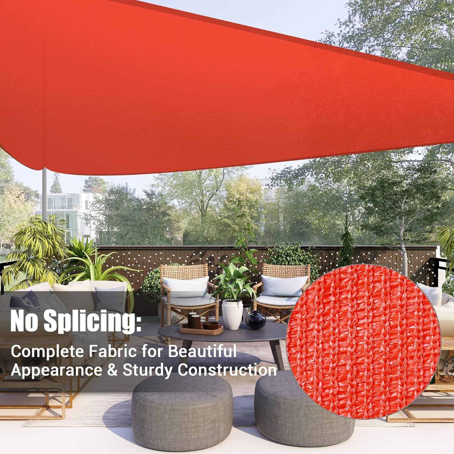 Yescom 28FT Triangle Sun Shade Sail Canopy 97% UV Block Outdoor
