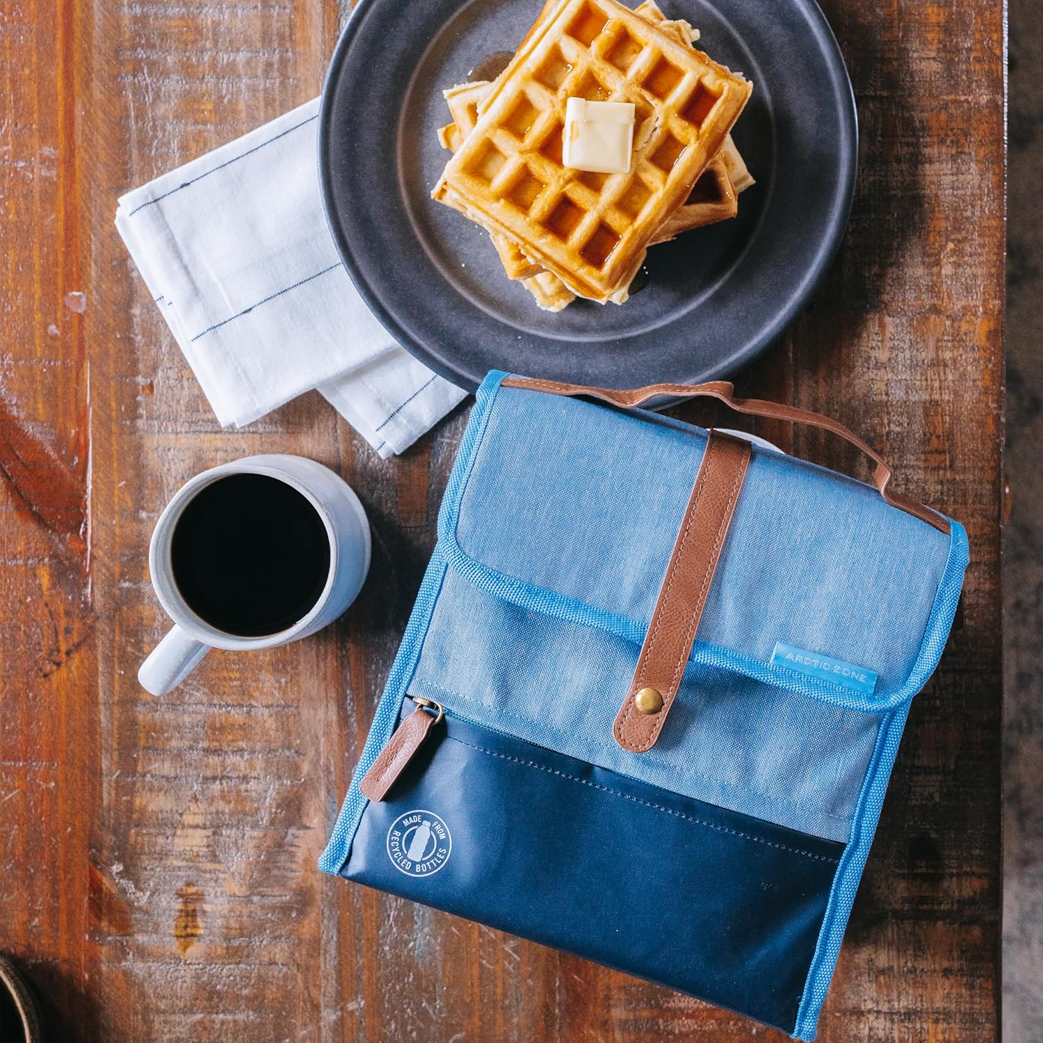 Arctic Zone Heathered Eco Lunch Sack - Blue