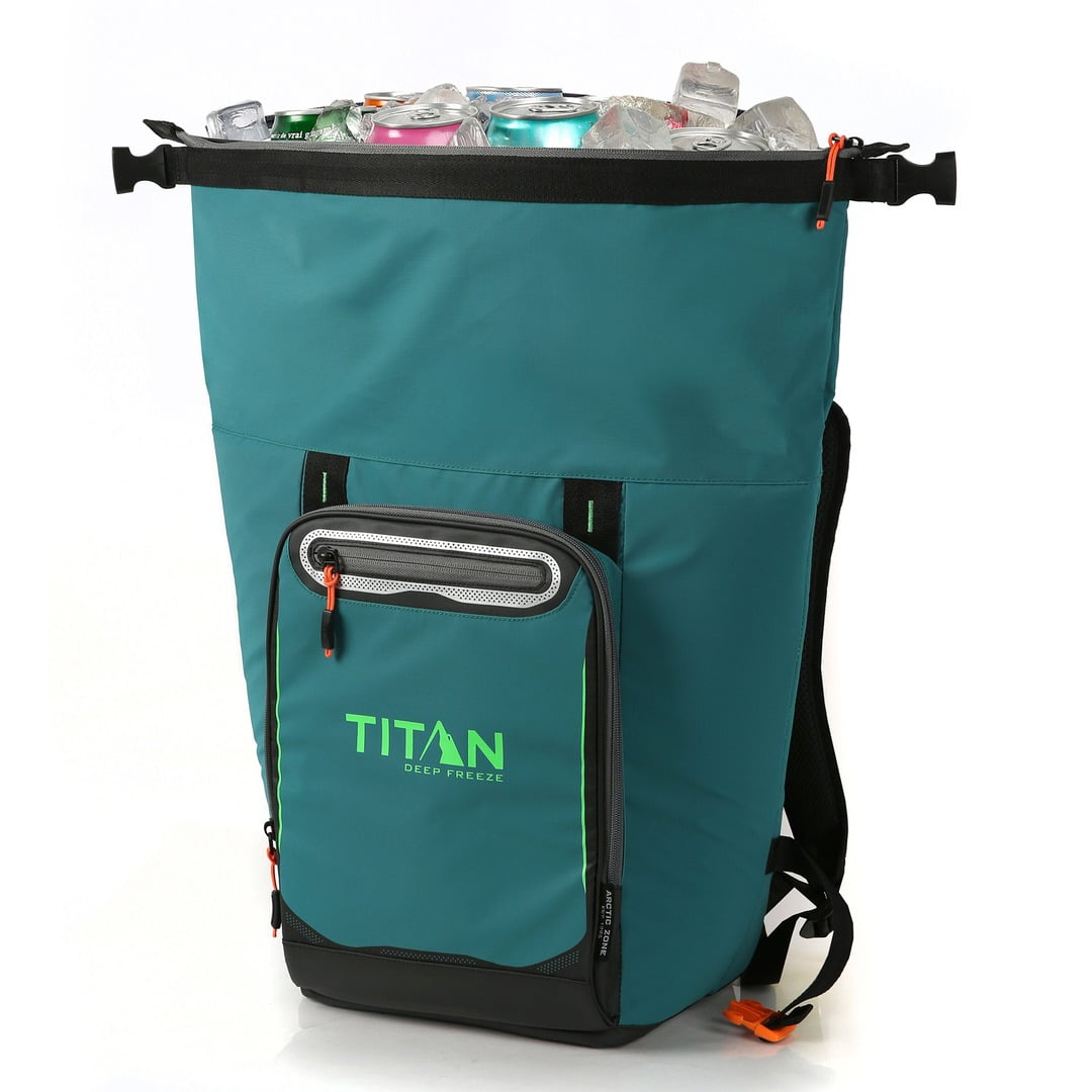 Titan by Arctic Zone 20 Can Rolltop Backpack Cooler - Pine