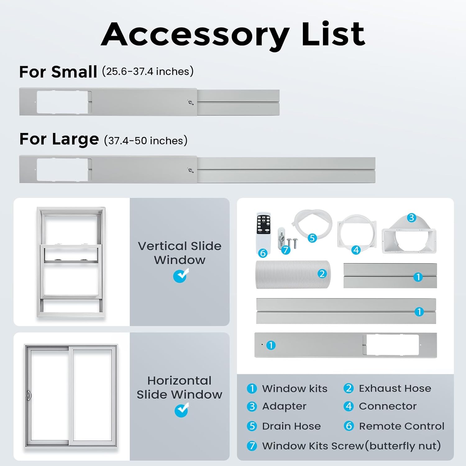 Air Choice Portable Air Conditioner, 8000 BTU Air Conditioner Portable for Room Up to 450 Sq.Ft, Remote Control, 24H Timer, Dehumidifier & Fan Modes, 3-in-1 AC Unit with Window Kit for Home Office 8,000 BTU(with drain hose)