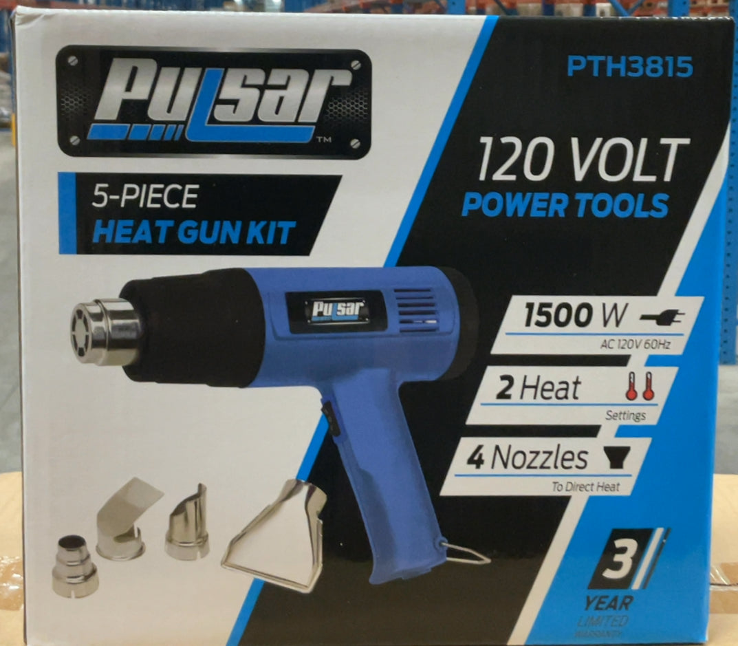 Pulsar 5-Piece 1500W Heat Gun Set