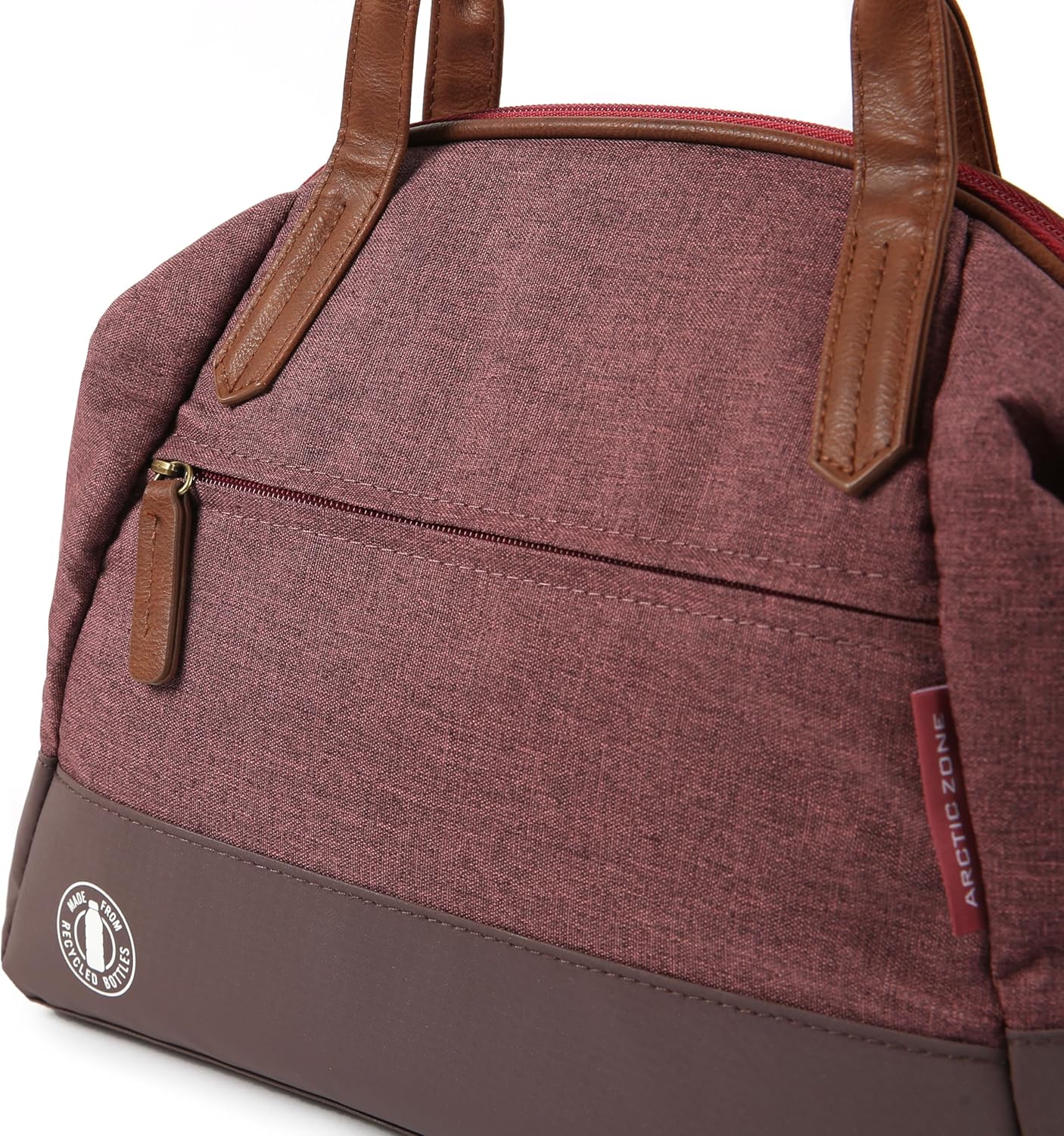 Arctic Zone Heathered Eco Lunch Tote w/ Included Accessories, Wine