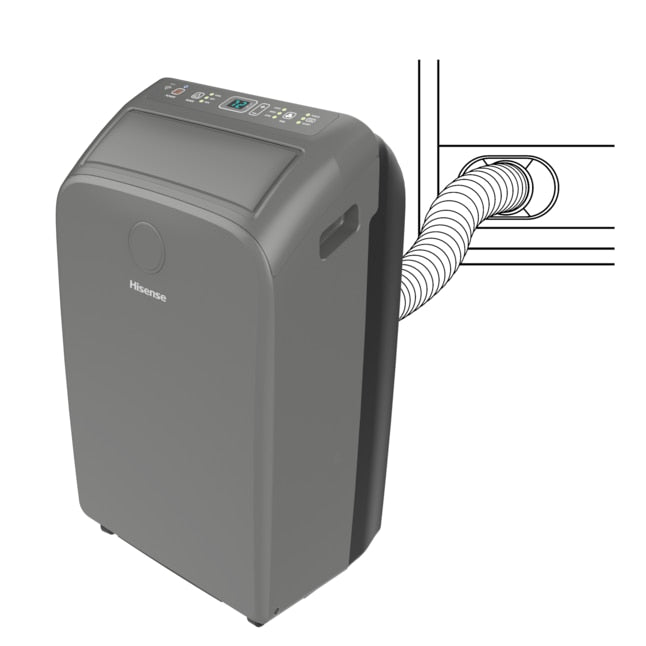 10,000 BTU capacity (ASHRAE) and 6,500 capacity (DOE), 115.0-Volt Vented Medium Room Smart Portable Air Conditioner Remote Included (Refurbished)