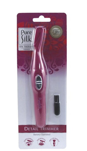 Pure Silk Detail Trimmer for Women, Battery Operated, Great for Travel and On-The-Go Self Care, Pink