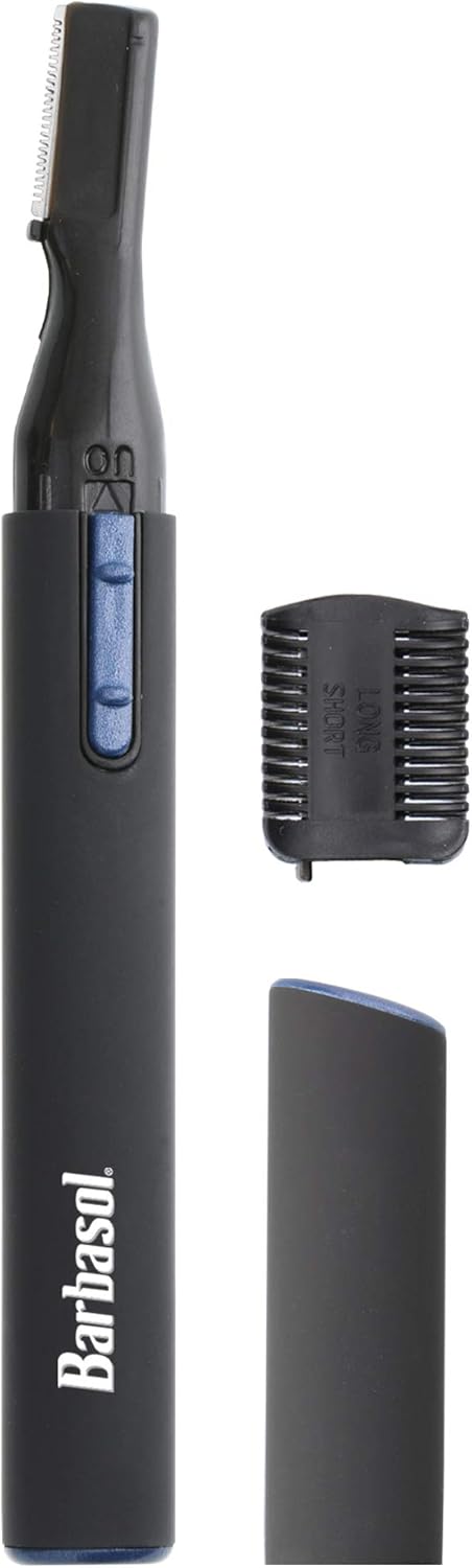 Barbasol Battery Powered Electric Dual Blade Fine Detail Trimmer with Stainless Steel Blades