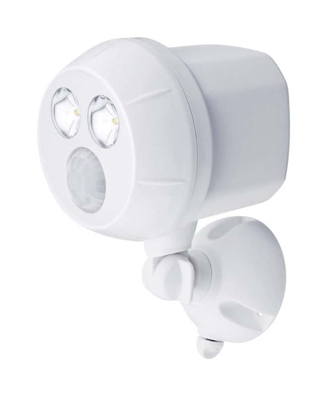 Mr Beams Outdoor UltraBright 450 Lumen Battery Powered Motion Activated Integrated LED Spotlight, White