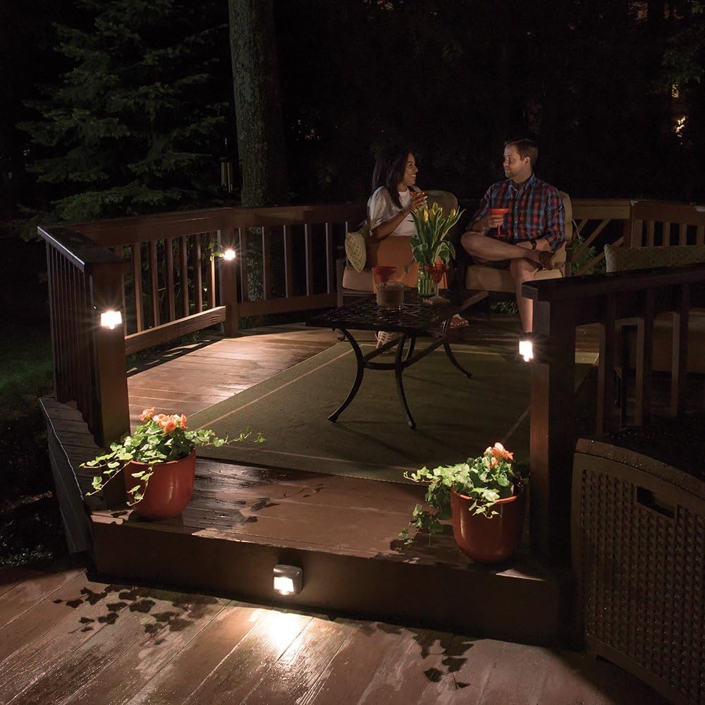 Mr Beams MBN580-BRN-02-04 NetBright LED Path & Step Lights, 30 Lumens, 2-Pack