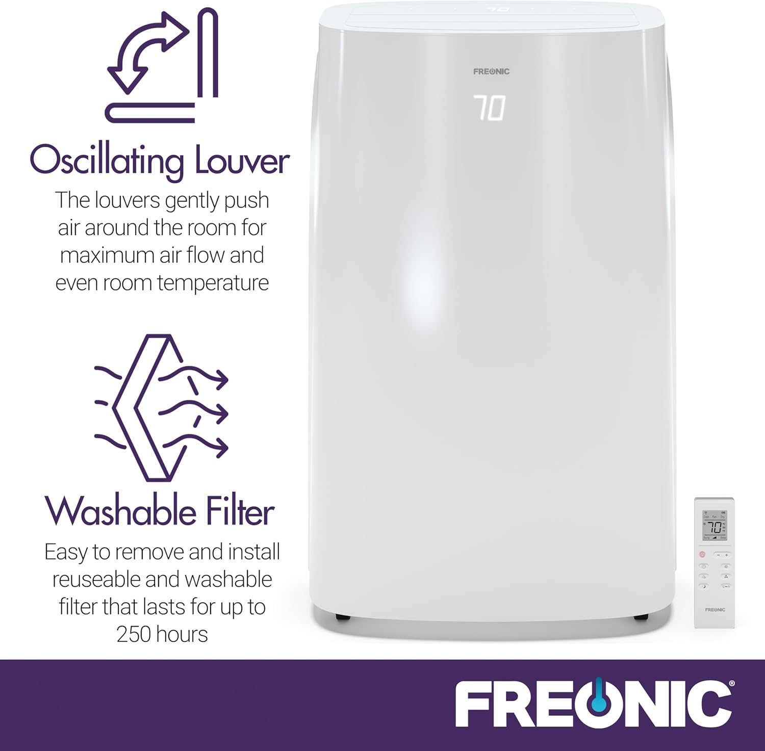 FREON 12,000 BTU (8,150 BTU DOE) Portable Air Conditioner
