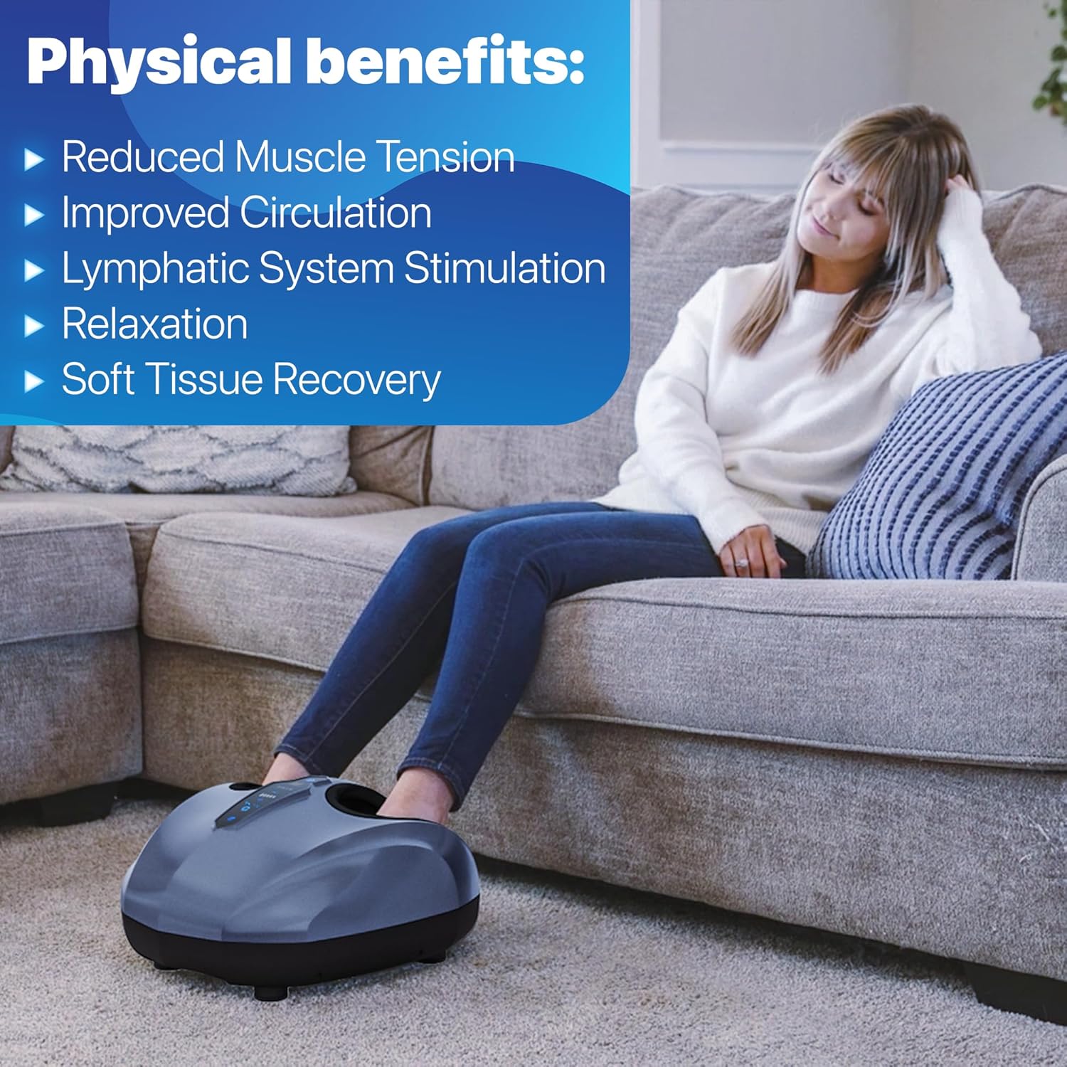 Miko Shiatsu Foot Massager with Heat Kneading and Rolling and Pressure Settings - 2 Wireless Remotes, Charcoal Gray