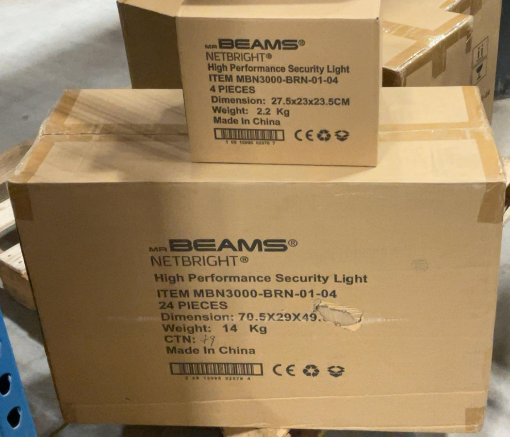 Mr Beams 120-Degree Battery-operated LED Brown 2-Head Motion-Activated Flood Light 500-Lumen