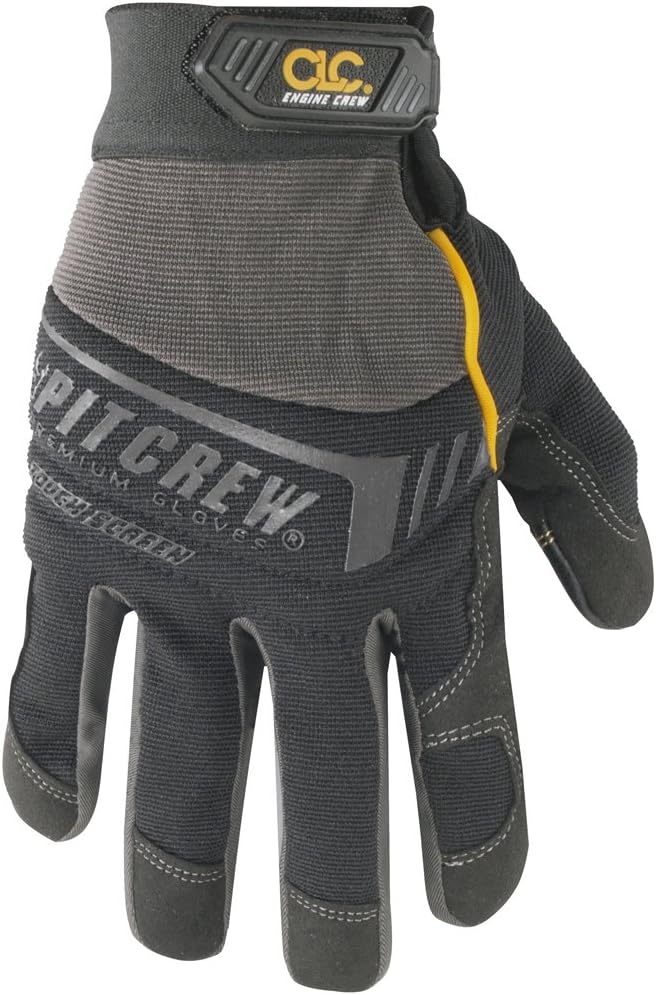 CLC Pit Crew 205BM Engine Crew Mechanic's Glove, Black