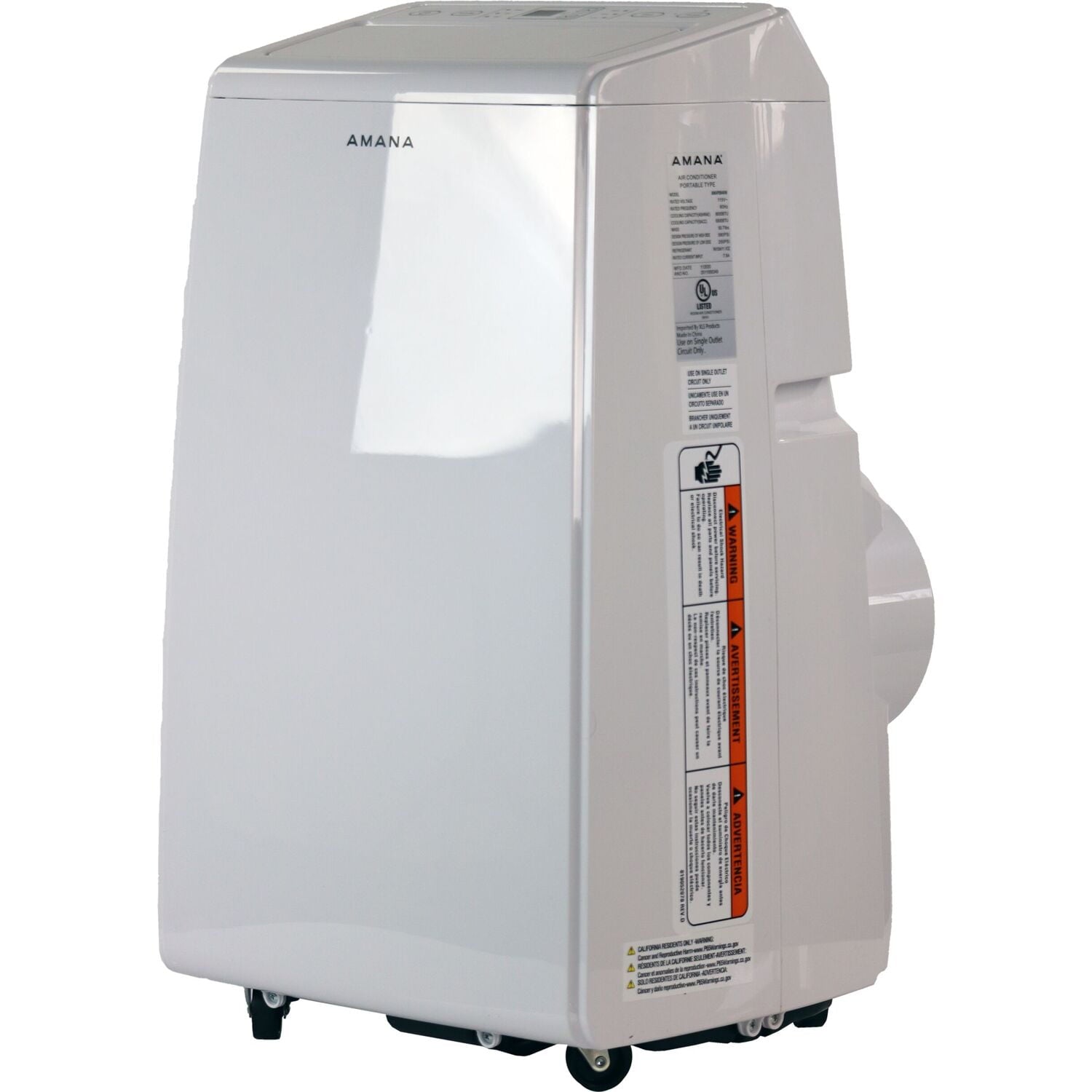Amana 4500 BTU (7,000 BTU ASHRAE) 200 Sq ft 115V Portable Air Conditioner, White,