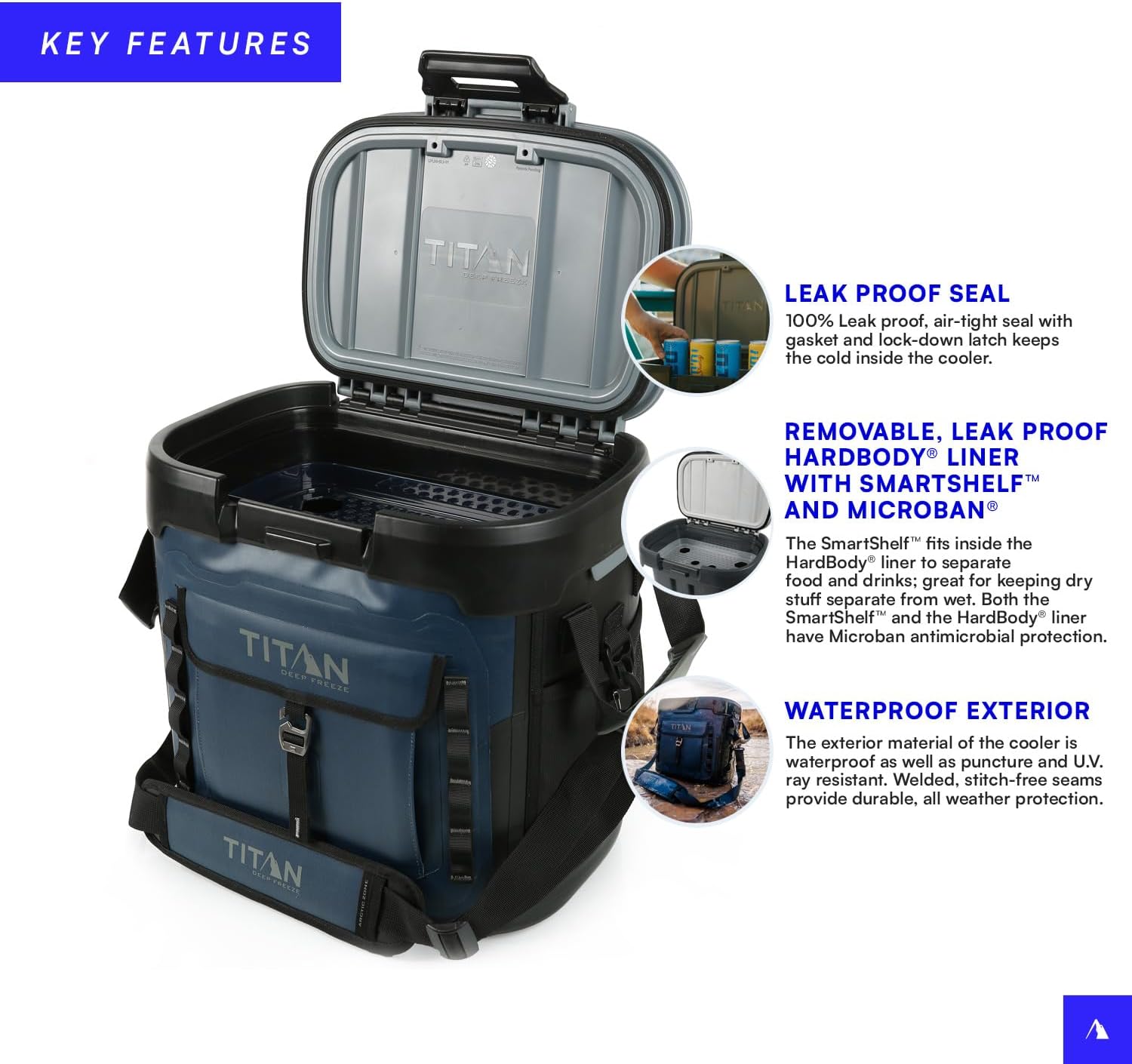 Titan by Arctic Zone Deep Freeze Cooler Zipperless Cooler, Cold Front