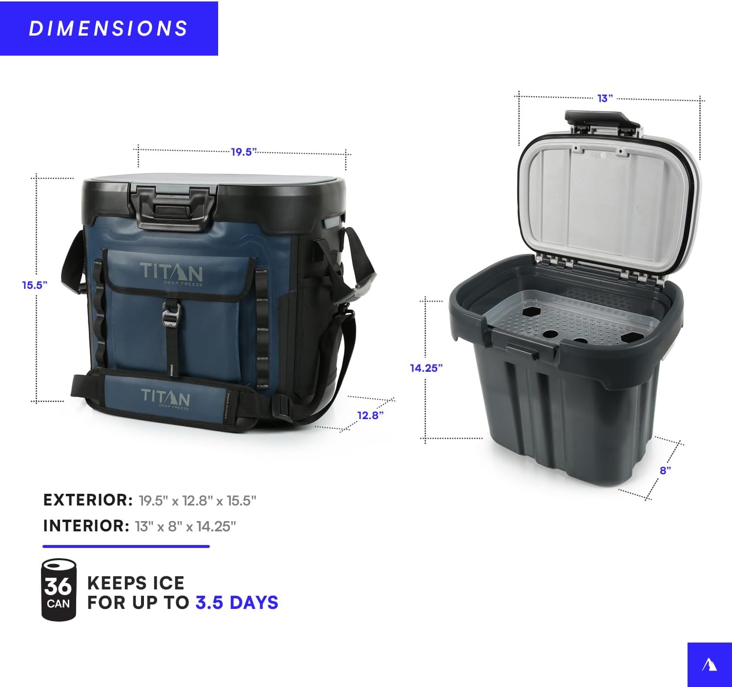 Titan by Arctic Zone Deep Freeze Cooler Zipperless Cooler, Cold Front