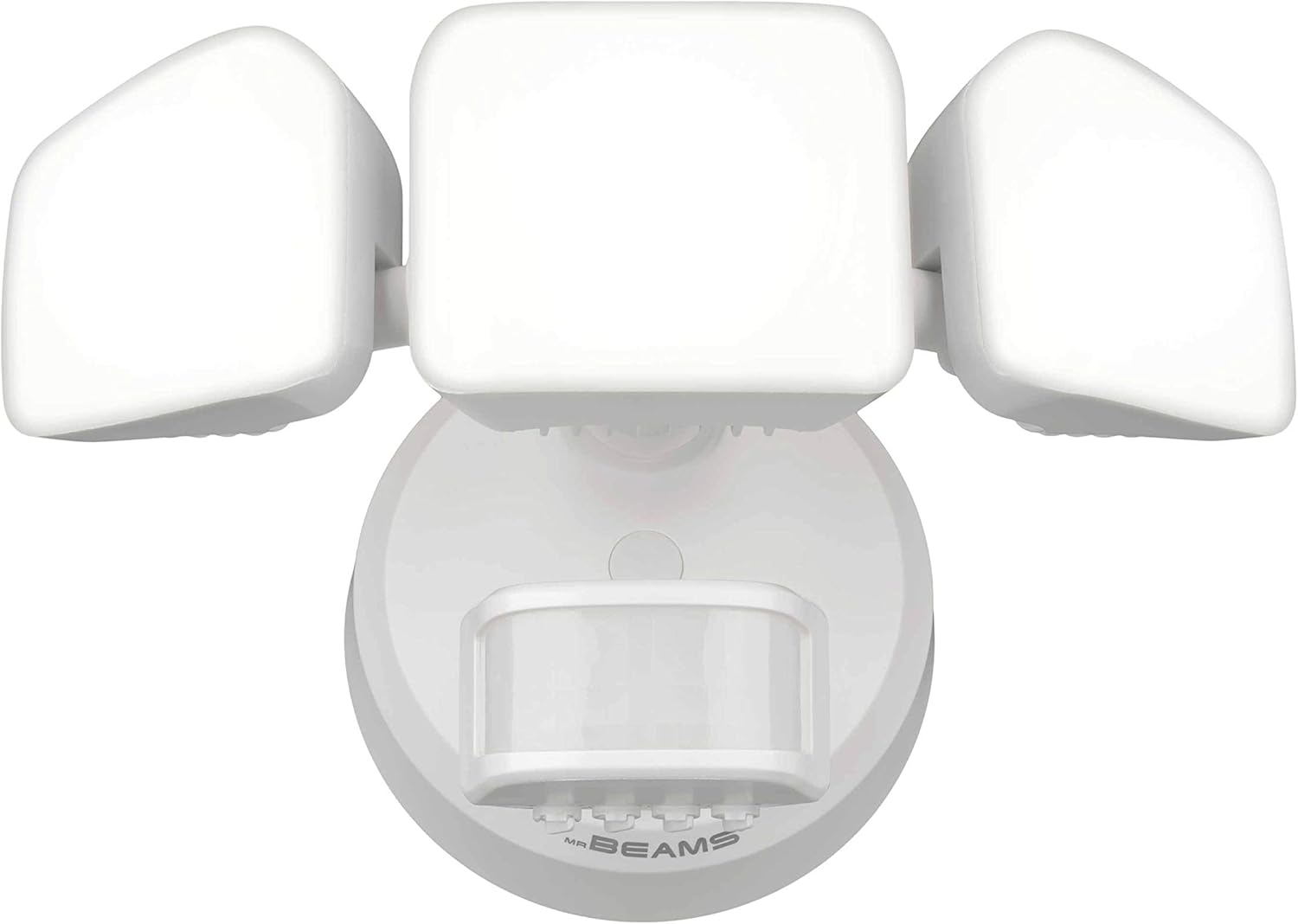 Mr Beams Wired Pro 3-Head Outdoor Motion Sensing LED Security Light, 3900 Lumens, White, 1-Pack