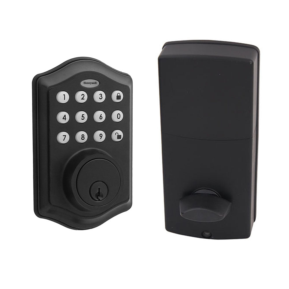 Honeywell Electronic Entry Deadbolt Door Lock, Matte Black