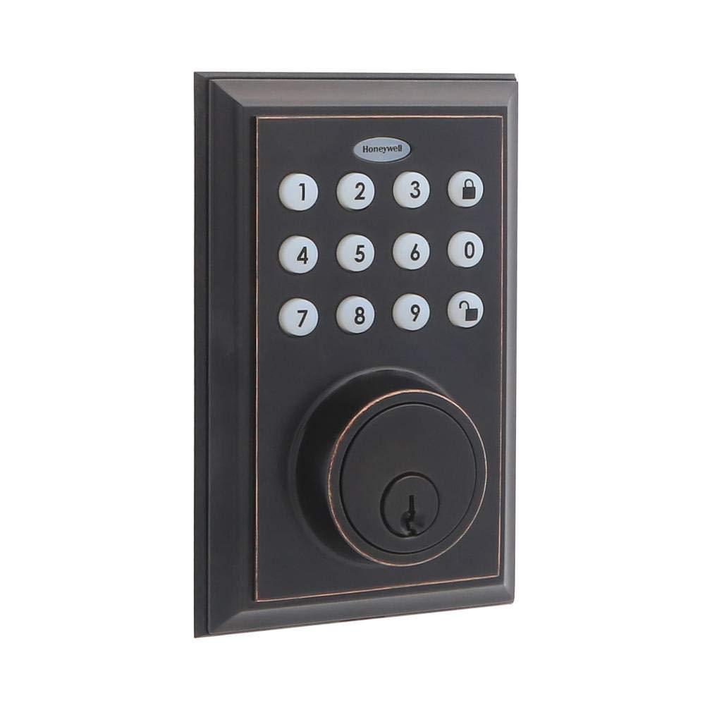 Honeywell Bluetooth Enabled Digital Deadbolt Door Lock With Keypad, Oil Rubbed Bronze