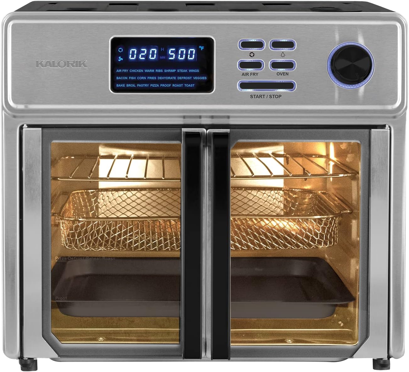 Kalorik MAXX Complete Digital 26 Quart Air Fryer Oven, Stainless Steel