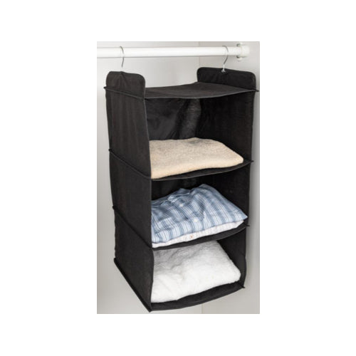 Homeline 3-Tier Hanging Closet Organizer, Black