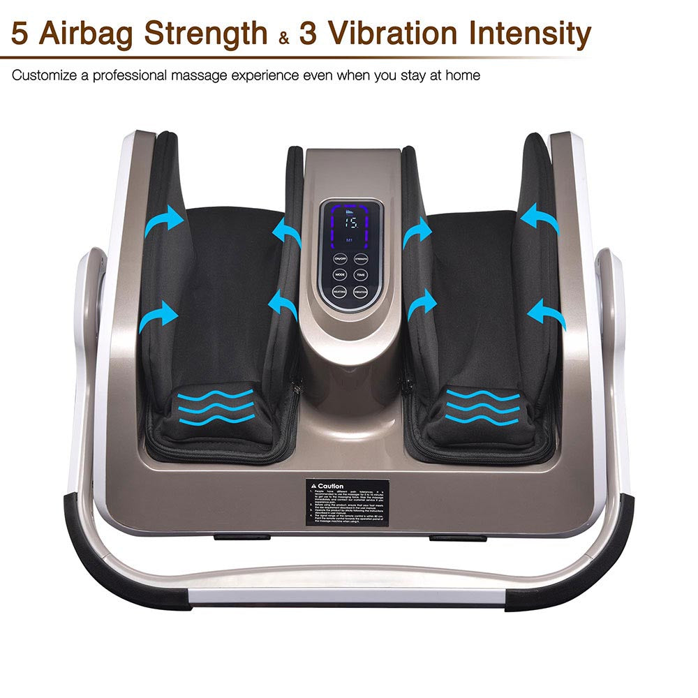 Yescom Foot Massager with Handle Heat Air Compression Shiatsu Health Care Essentials