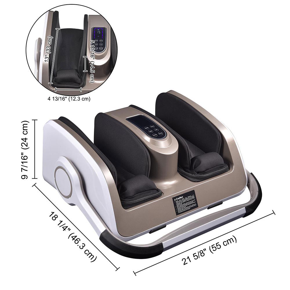 Yescom Foot Massager with Handle Heat Air Compression Shiatsu Health Care Essentials