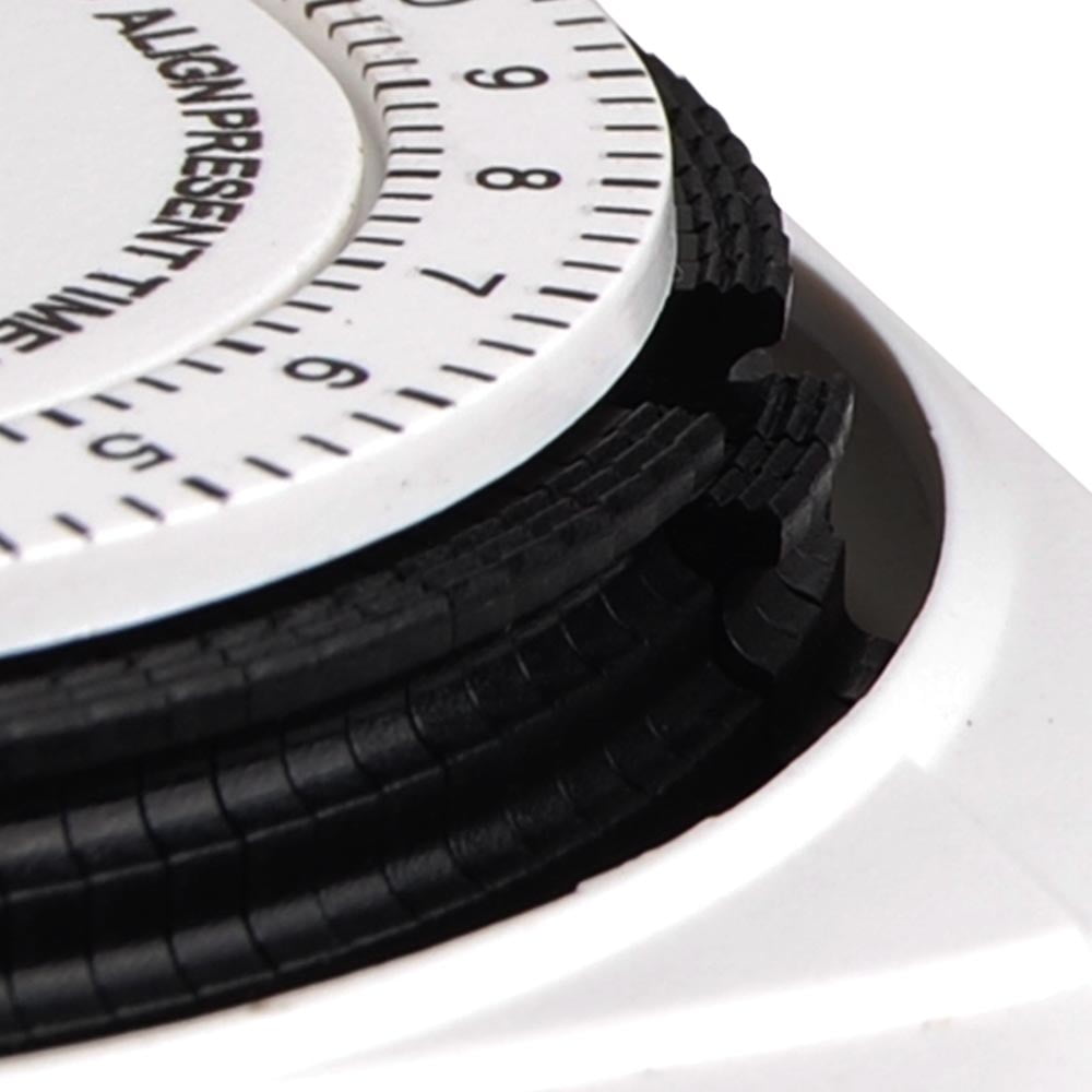 Yescom 24-hour 1875W 15A Grounded Mechanical Timer Outlet - Great for Christmas Décor, 4 Pack