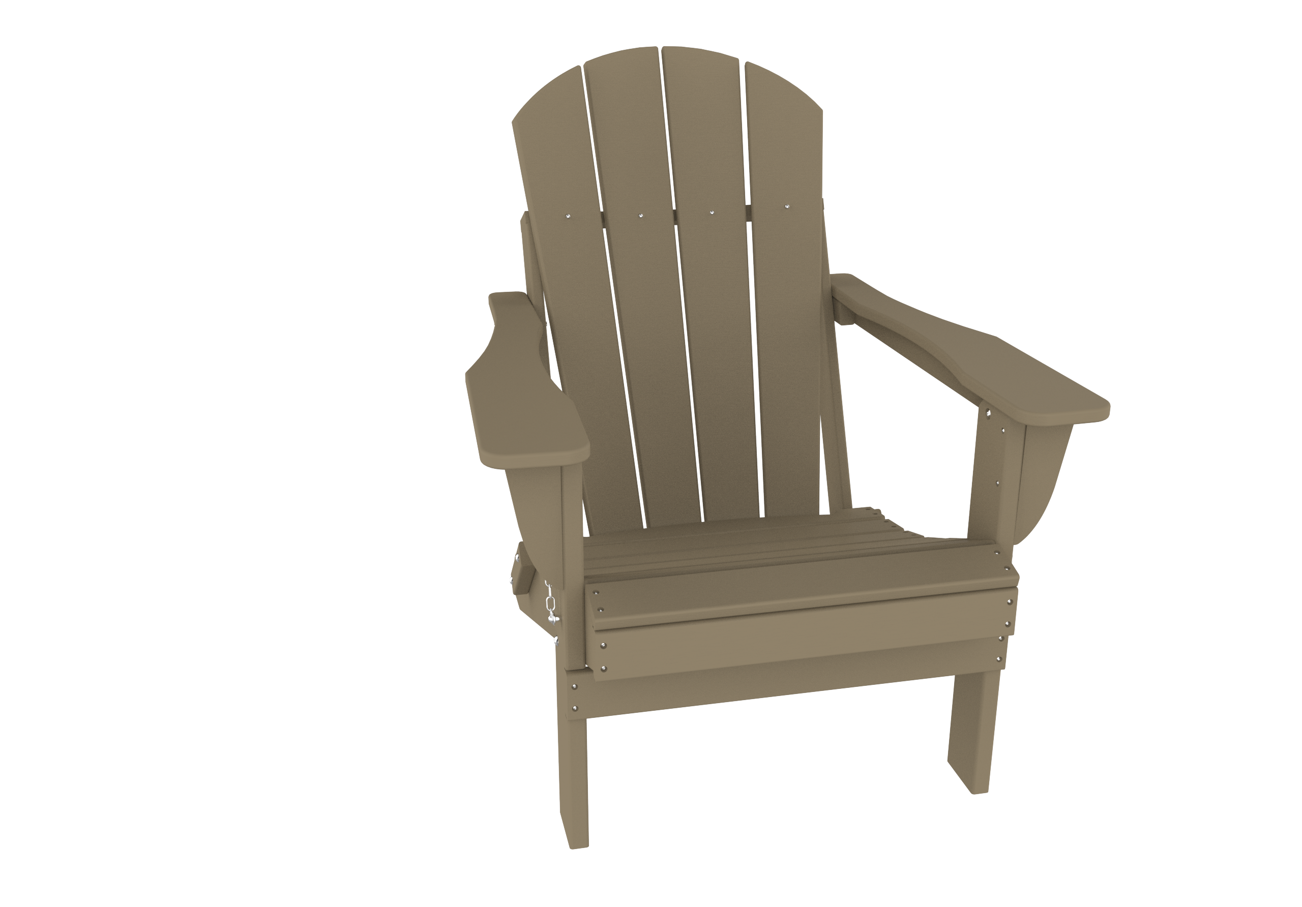 HDPE Outdoor Folding Adirondack Chair, Teak
