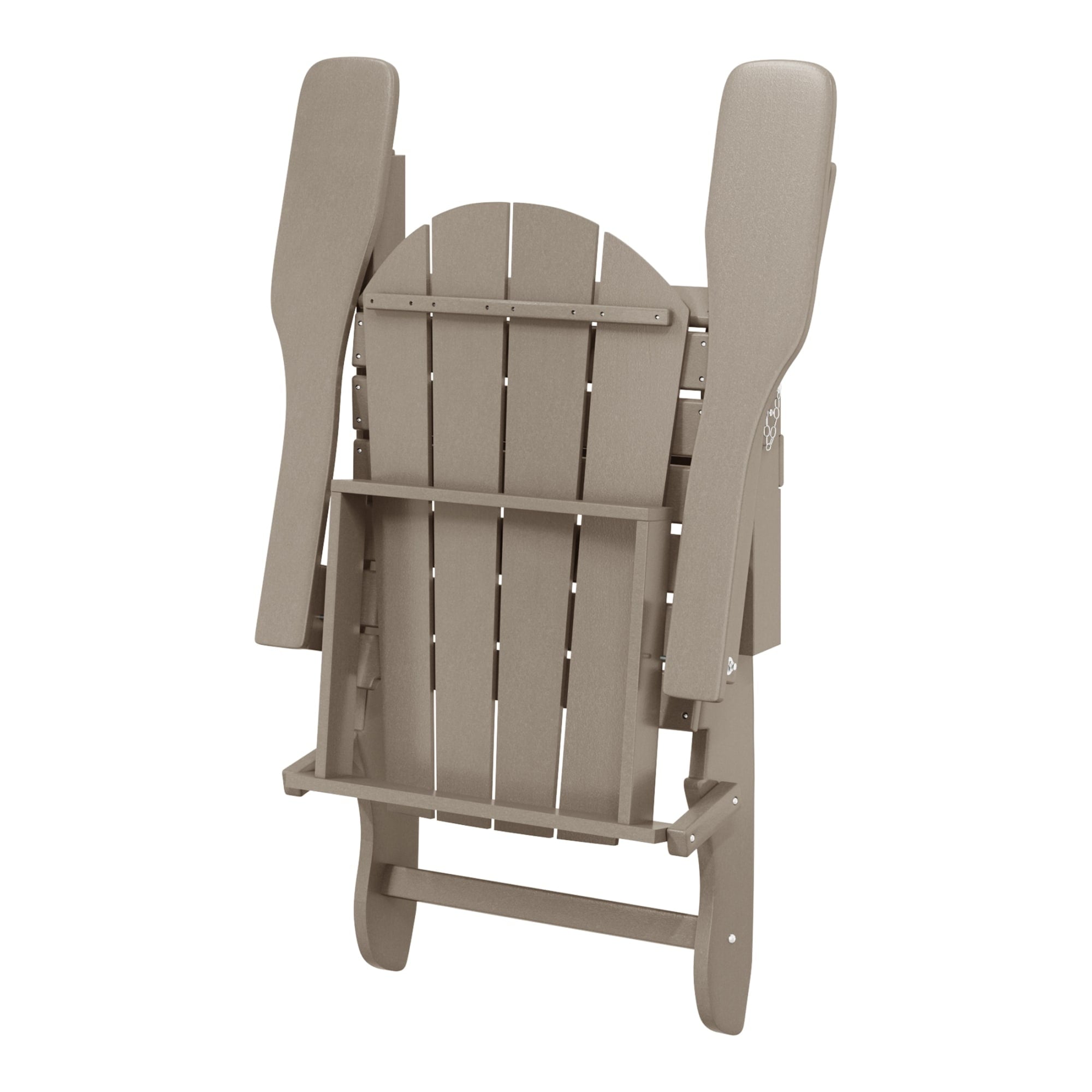 HDPE Outdoor Folding Adirondack Chair, Teak
