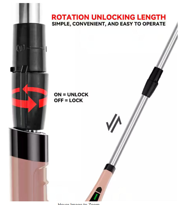 Cordless Portable Carpet Cleaners, Power Scrubber, 2-Speeds, 7-Brush Heads, Long Handle for Bathroom, Tub, Rose Gold, 2 Pack