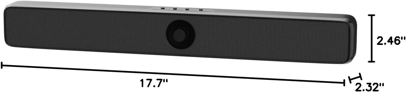 DOSS Computer Speaker, Sound bar with 16W Stereo Sound and Enhance Bass, 20 Hours Playtime, Bluetooth 5.0, 2 Pack