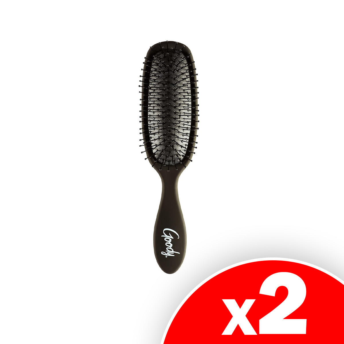 Goody Total Texture Intelliwave Detangler Brush - Black, 2 Pack
