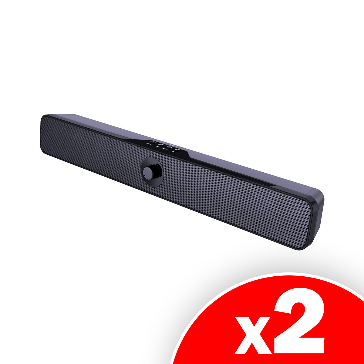 DOSS Computer Speaker, Sound bar with 16W Stereo Sound and Enhance Bass, 20 Hours Playtime, Bluetooth 5.0, 2 Pack