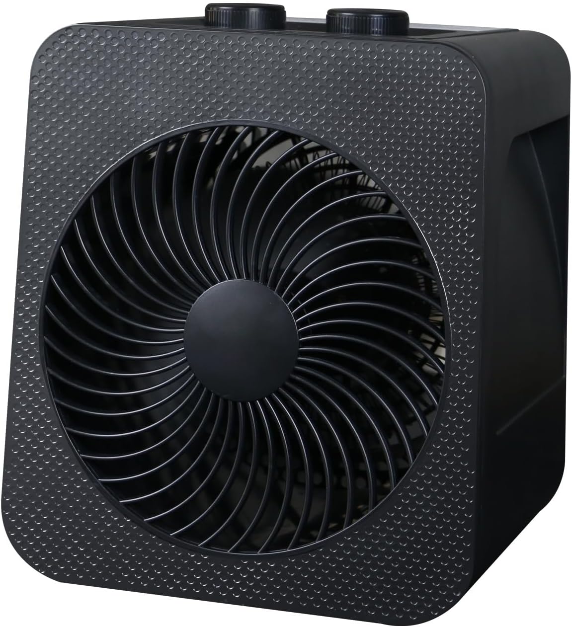 2 in 1 Fan and Heater fan Combo Portable Desk Heater with Cooling Function 2 Heating Setting 2 cooling speed Overheat and Tip Over Protection for Indoor Use Black