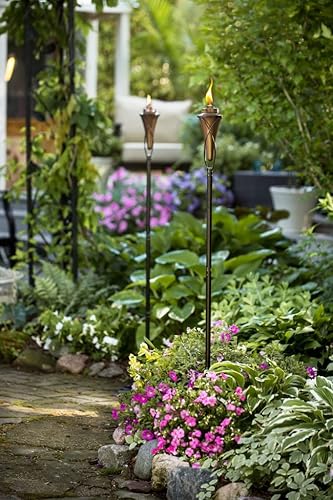 TIKI Brand 65" Kiawah Metal Torch, Copper, 4 Pack