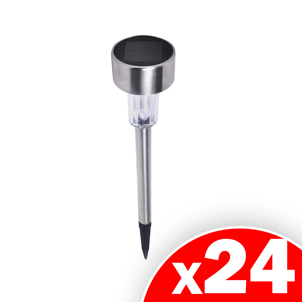 Yescom LED Solar Powered Light White IP44 Waterproof Outdoor Pathway Landscape Garden Yard Decor Lamp, Includes 24 lights