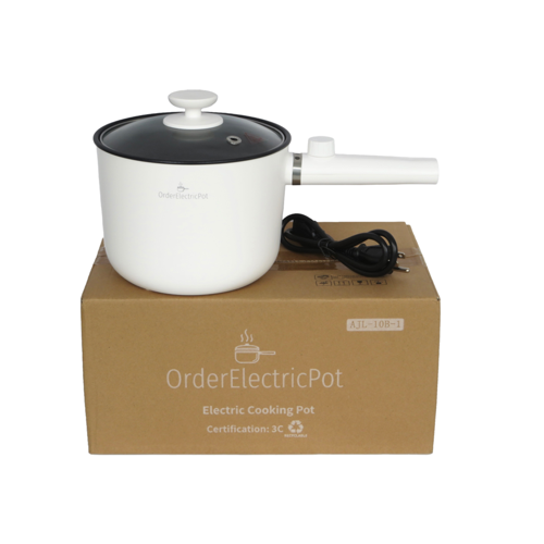 Electric Cooking Pot 1.5L - Multi-Function Hot Pot & Cooker - White