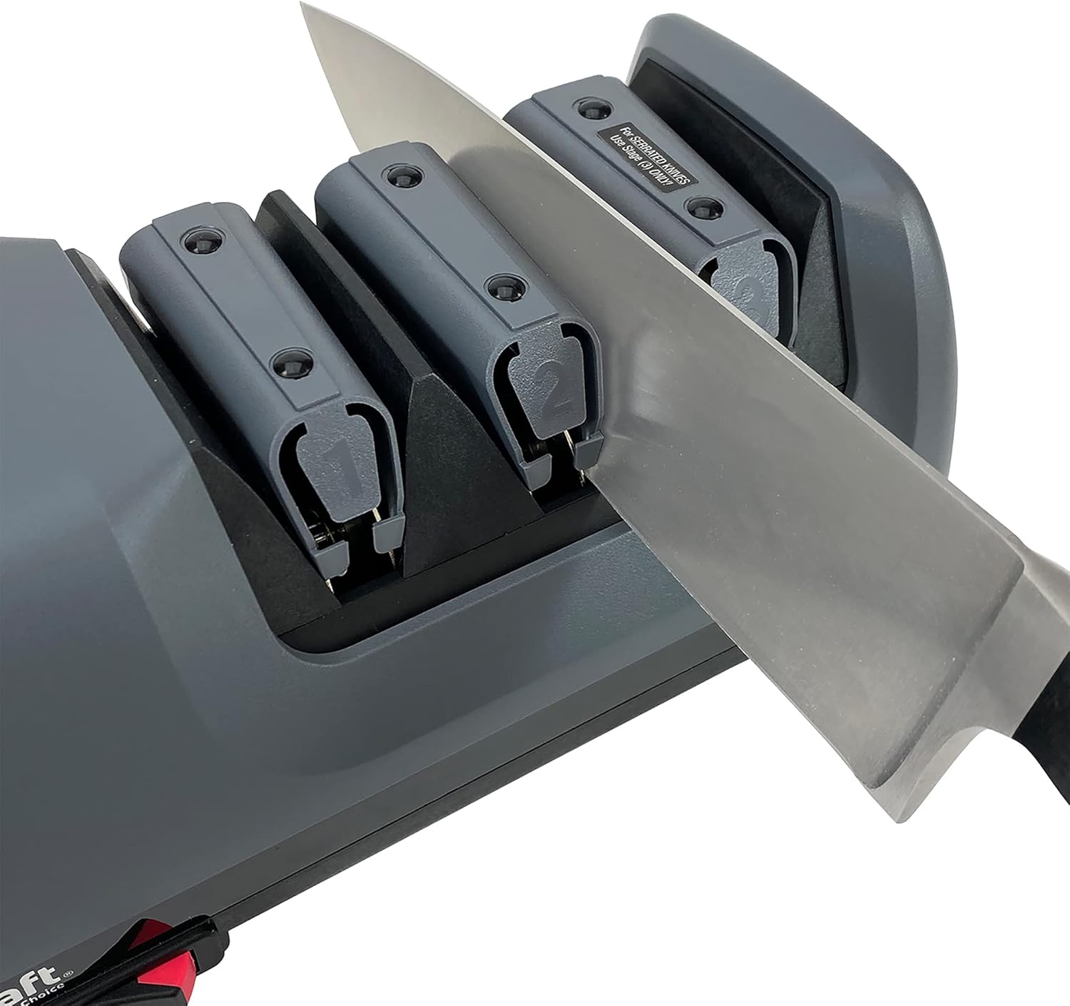 EdgeCraft Model E120 Professional Electric Knife Sharpener, 3-stage 20-degree Trizor, In Gray