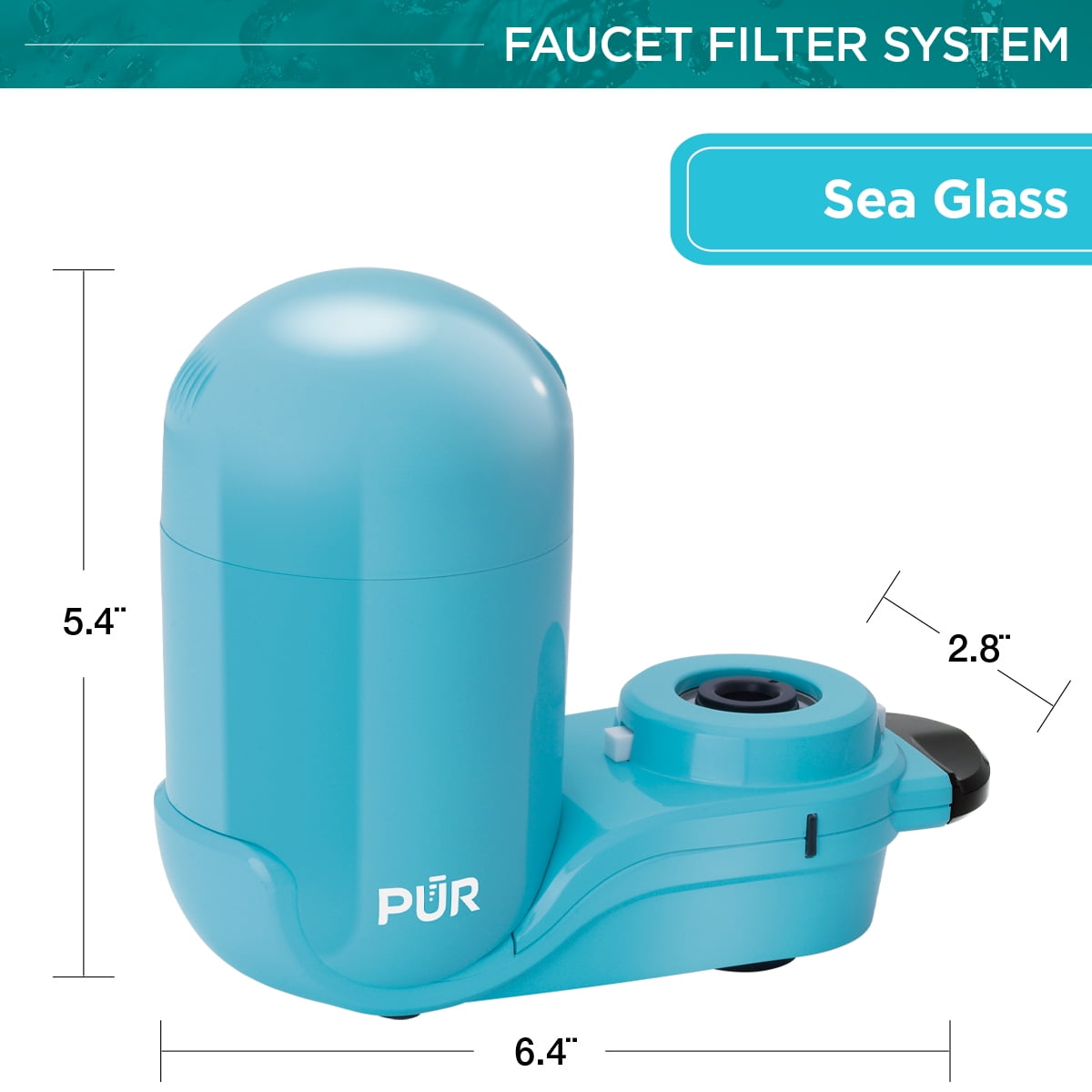 PUR Plus Faucet Mount Water Filtration System, FM2700G, Sea Glass