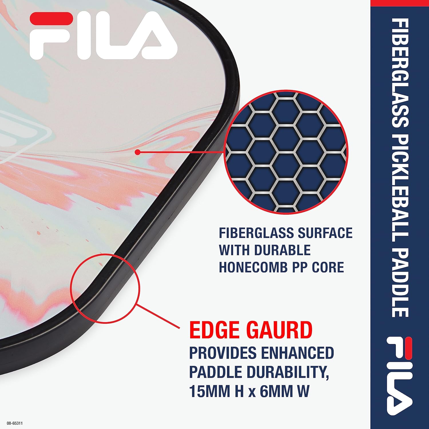 Fiberglass Pickleball Paddle - Pro Pickle Ball Paddles, Fiberglass with Honeycomb Polypropylene Core, Lightweight Comfort Grip, Cute Pickleball Paddles (Sold Individually) One Size Taffy