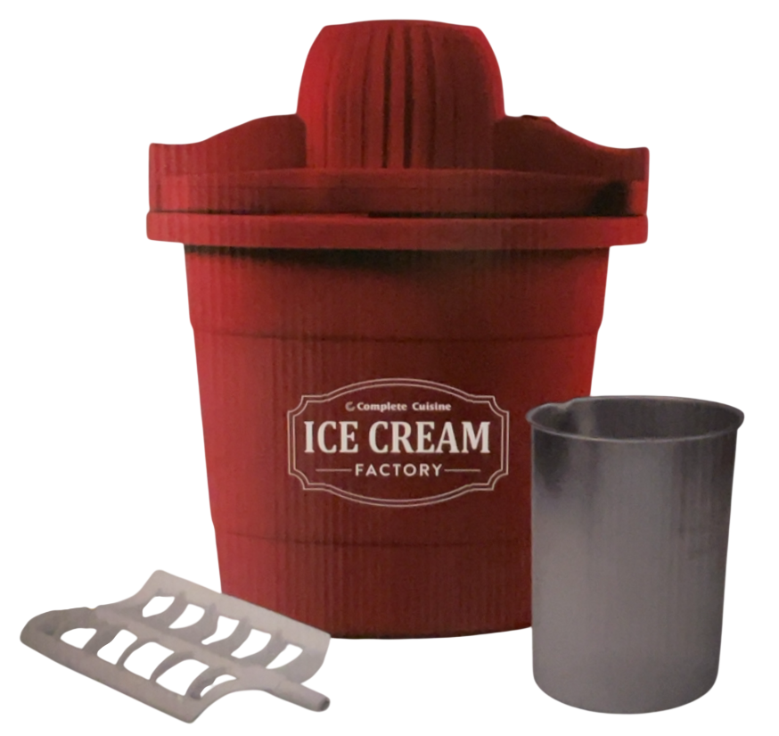 Complete Cuisine 4 Quart Electric Ice Cream Maker, Red
