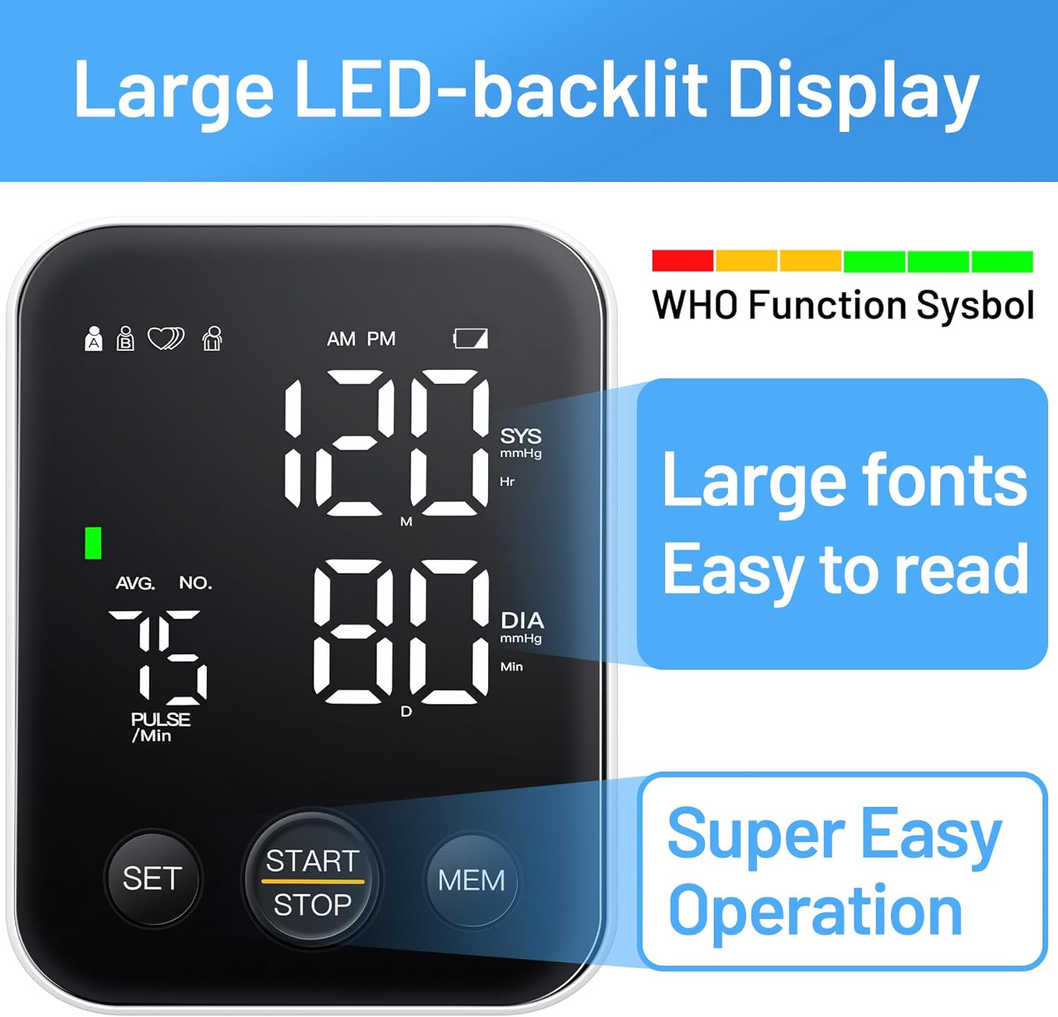Lazle Upper Arm Blood Pressure Monitor, Model # C04