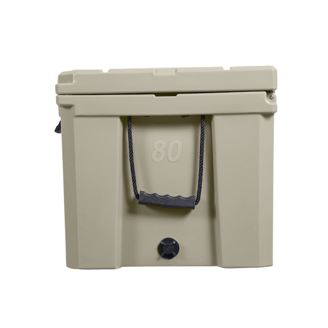 CAMP-ZERO 80 - 84.54 Qt. Premium Cooler with Molded-In Cup Holders | Beige