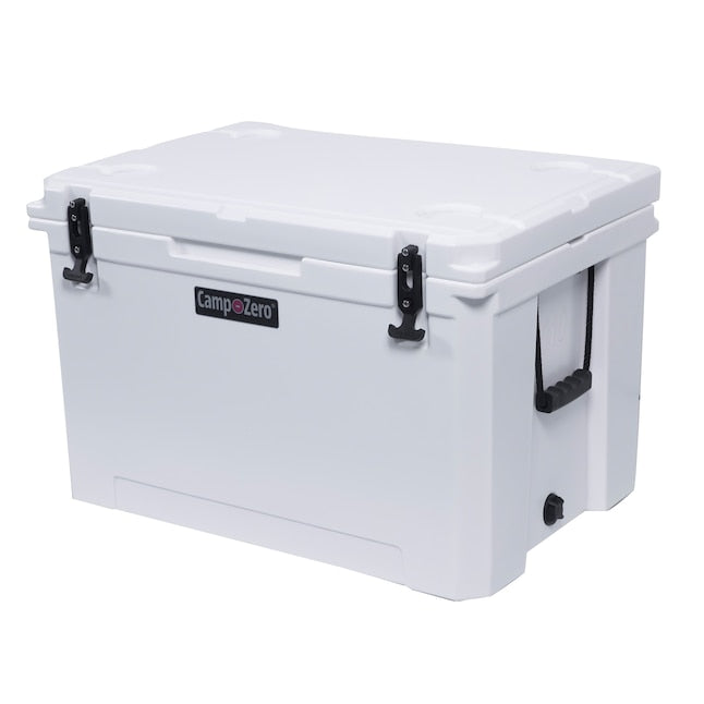 CAMP-ZERO 80 - 84.54 Qt. Premium Cooler with Molded-In Cup Holders | White