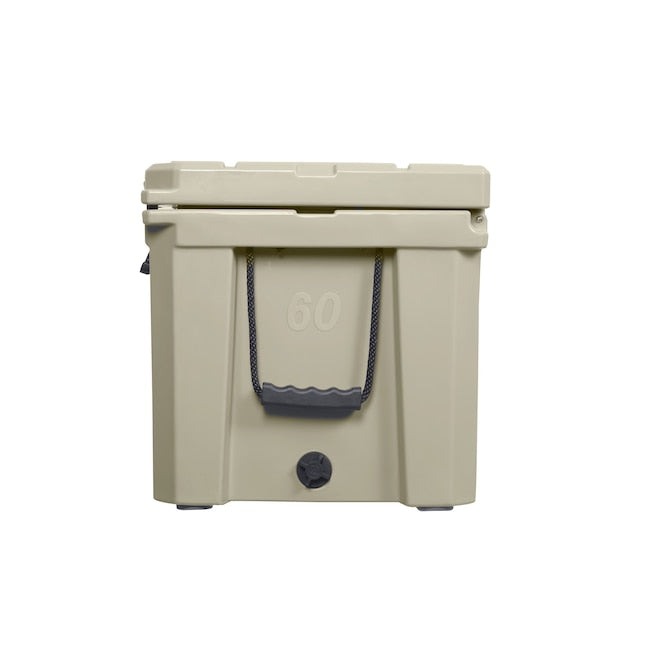 CAMP-ZERO 60 - 63.40 Qt. Premium Cooler with Molded-In Cup Holders | Beige