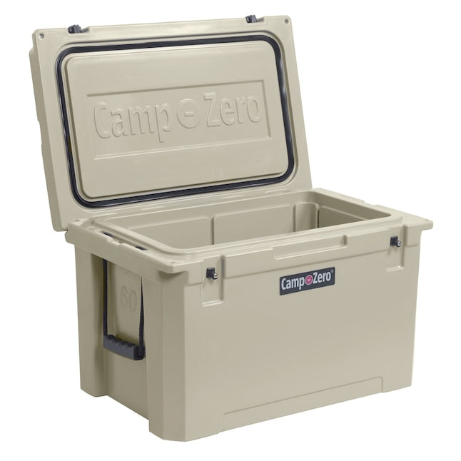 CAMP-ZERO 60 - 63.40 Qt. Premium Cooler with Molded-In Cup Holders | Beige