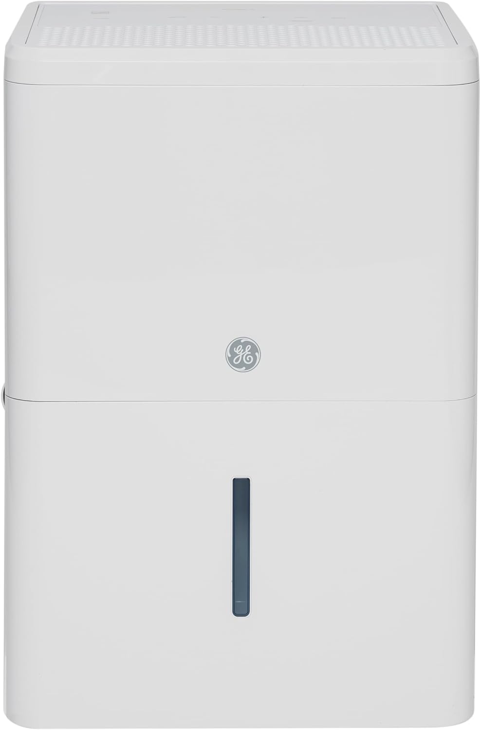 GE Portable Dehumidifier, 50 Pint Daily Output with Smart Dry for Wet Spaces, Drain Hose for Auto or Manual Drainage, Ultra Quiet, Perfect for Basement, Bedroom, Bathrooms, White (Refurbished)