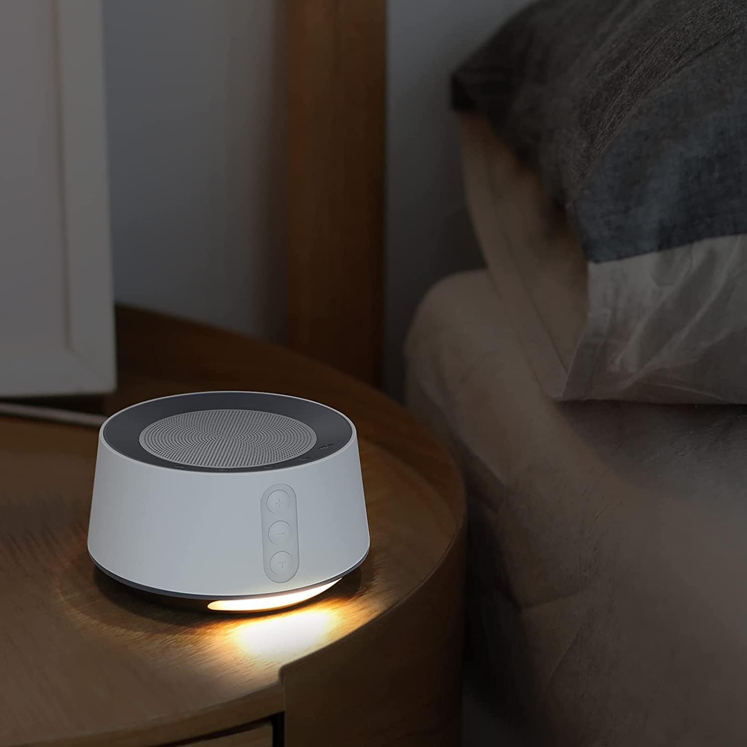 White Noise Sound Machine, Adjustable Baby Night Light for Sleeping,14 High Fidelity Sleep Machine Soundtracks, Timer and Memory Feature (White with Power Adapter)