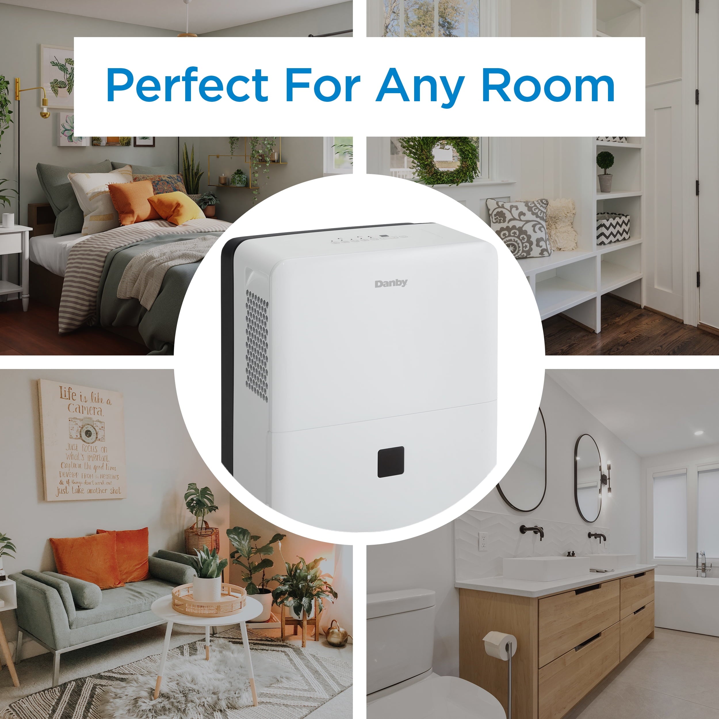 Danby 22-Pint Dehumidifier with Smart Dehumidify in White, for Rooms up to 1,500 sq. ft.