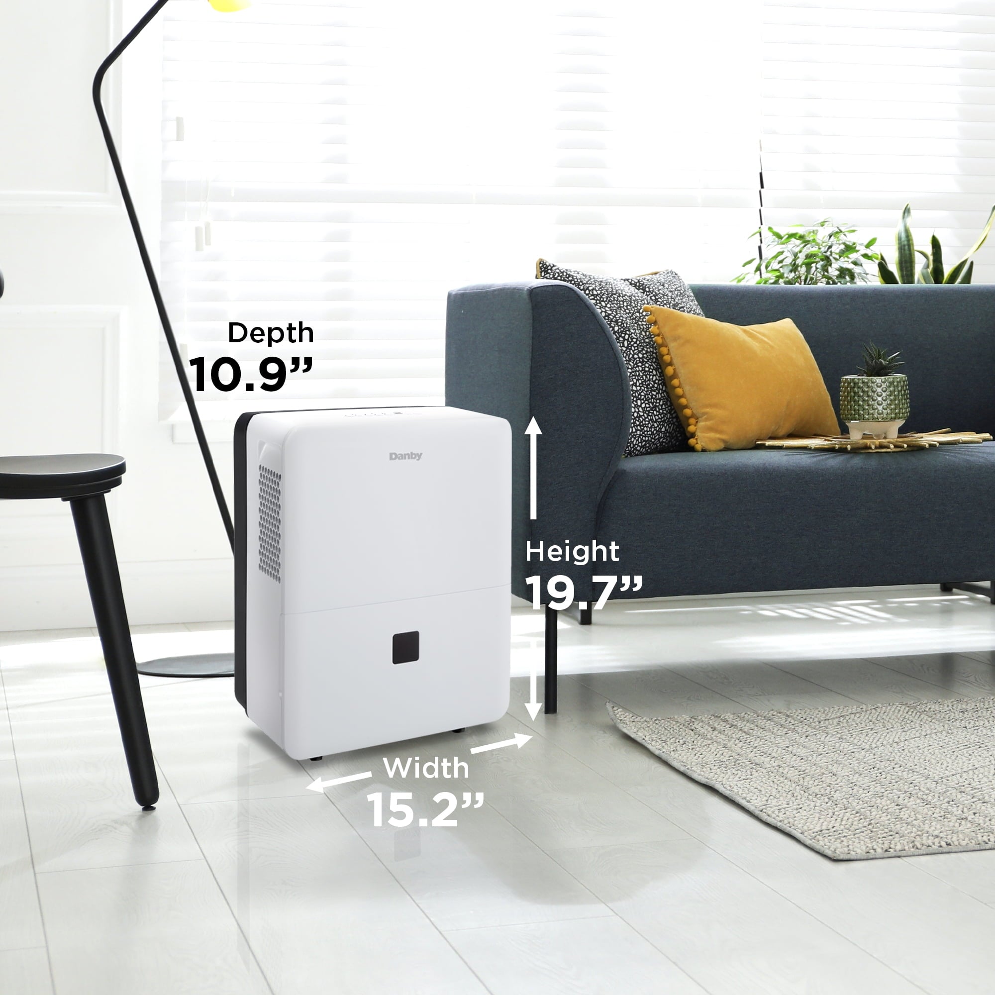 Danby 22-Pint Dehumidifier with Smart Dehumidify in White, for Rooms up to 1,500 sq. ft.